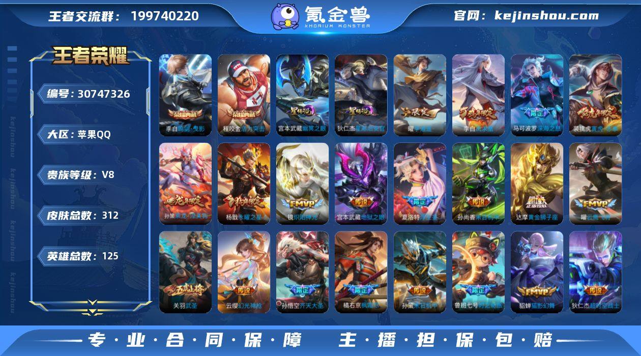 V8 2典藏 25传说 2星元 312皮肤...