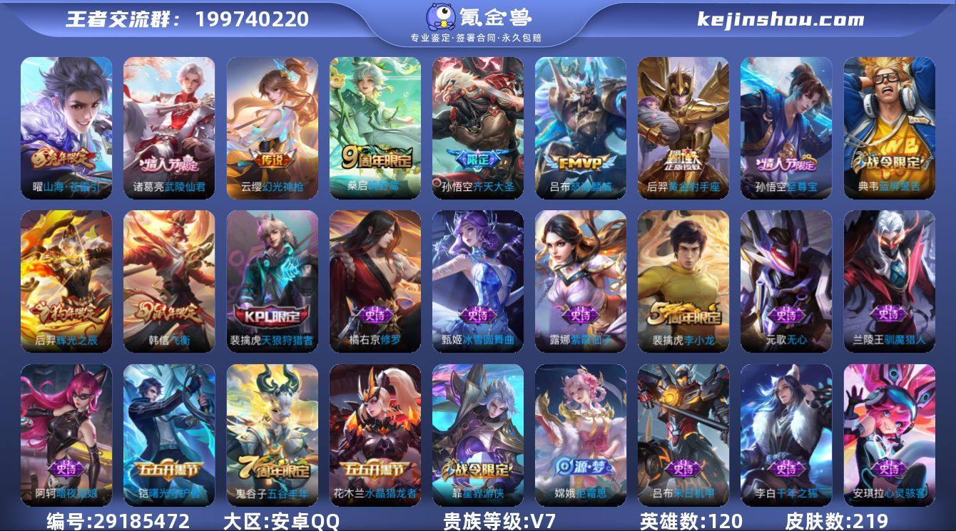 MWZ98372【219皮肤7传说V7】安...