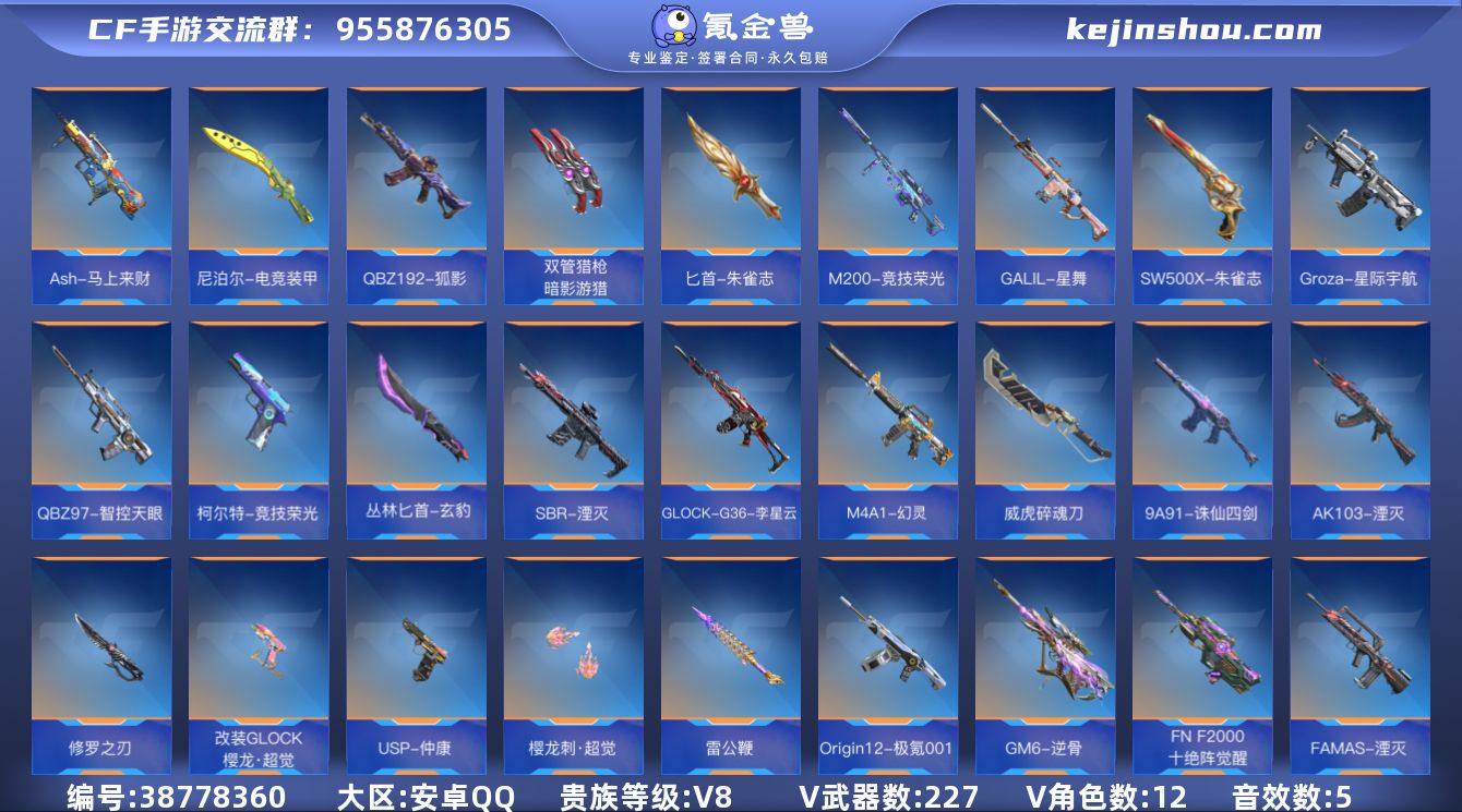 贵族等级:V8 王者武器数:20 v武器数...