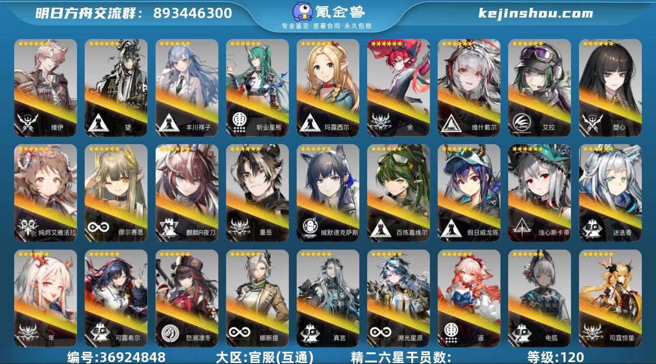 角色等级:120 时装数:93 源石数:4...