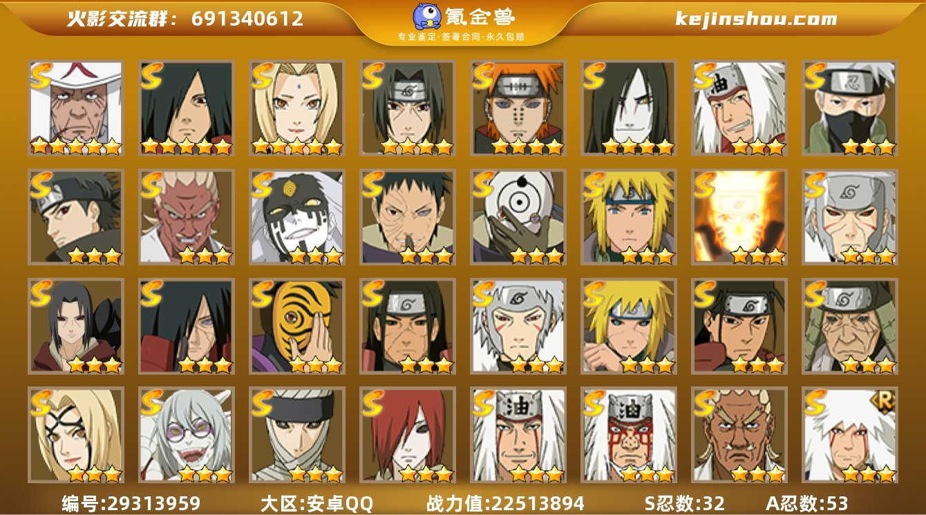 贵族等级:V15 战力值:22513894...