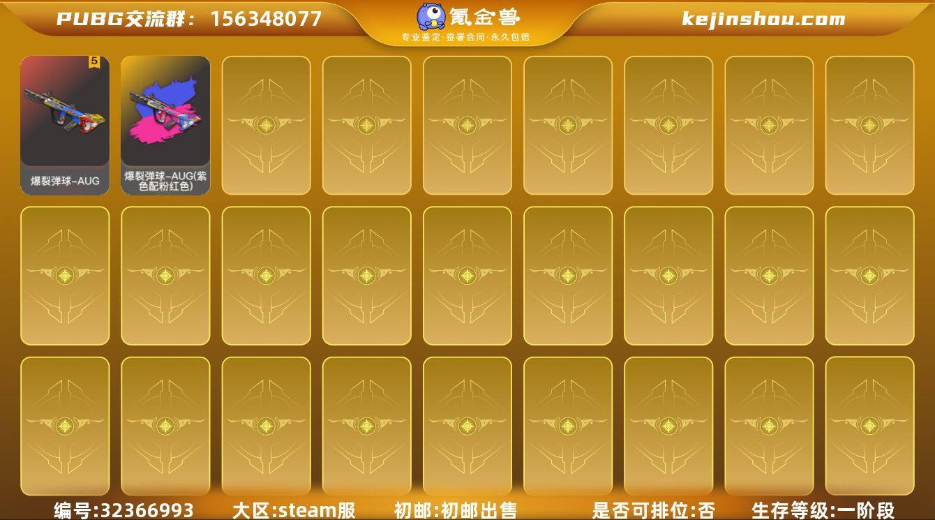 生存等级:一阶段 5级爆裂弹球-AUG