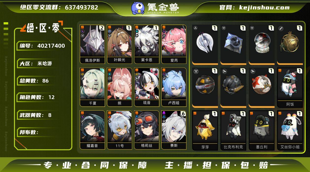 冒险等级:56 总黄数:86 五星角色数:...