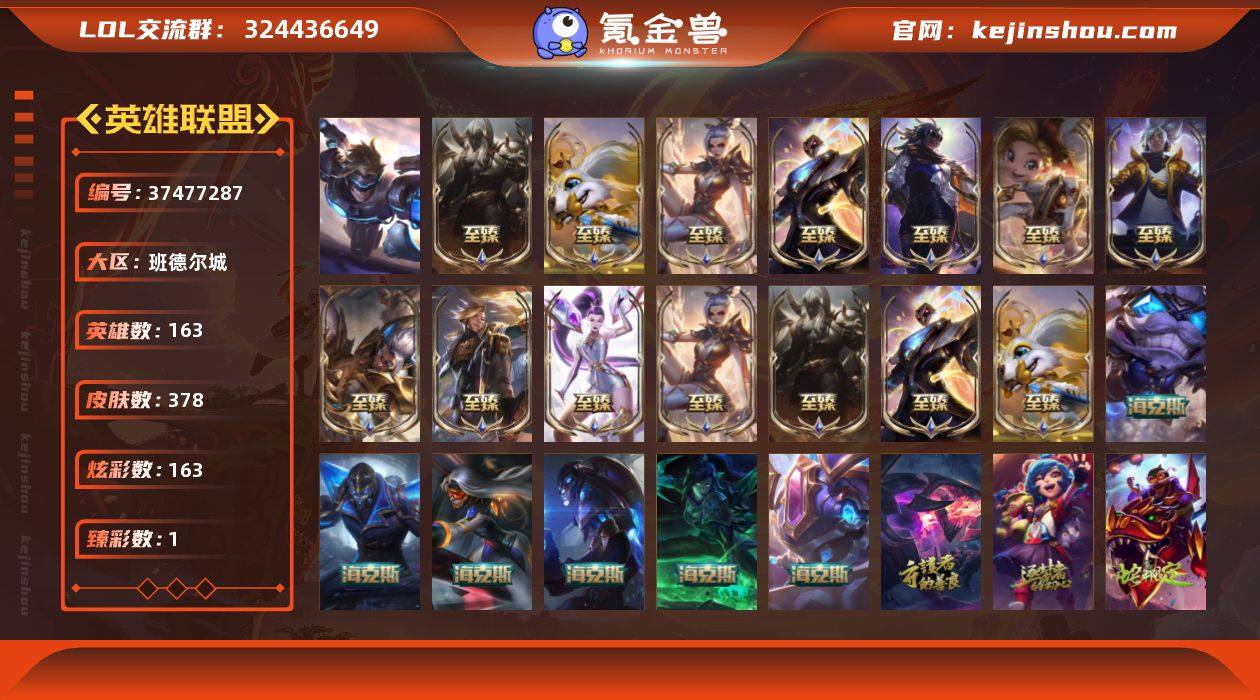 【LOLYT206】163英雄/378皮肤...