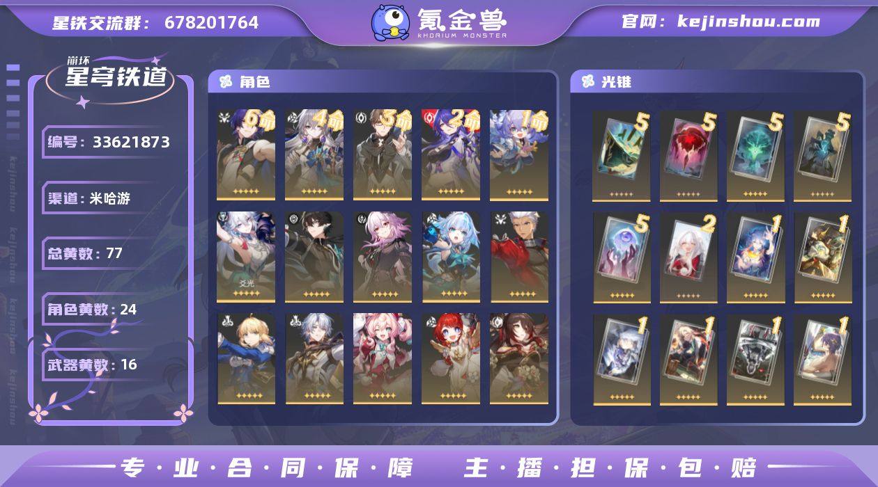 【崩坏·星穹铁道】冒险等级：70，男主，五...