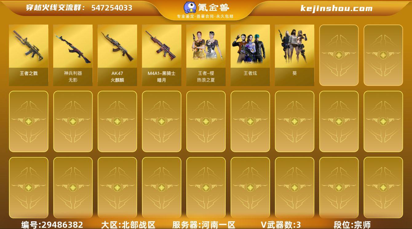 河南一区-4V-3王者-0炫金
【王者炫金...