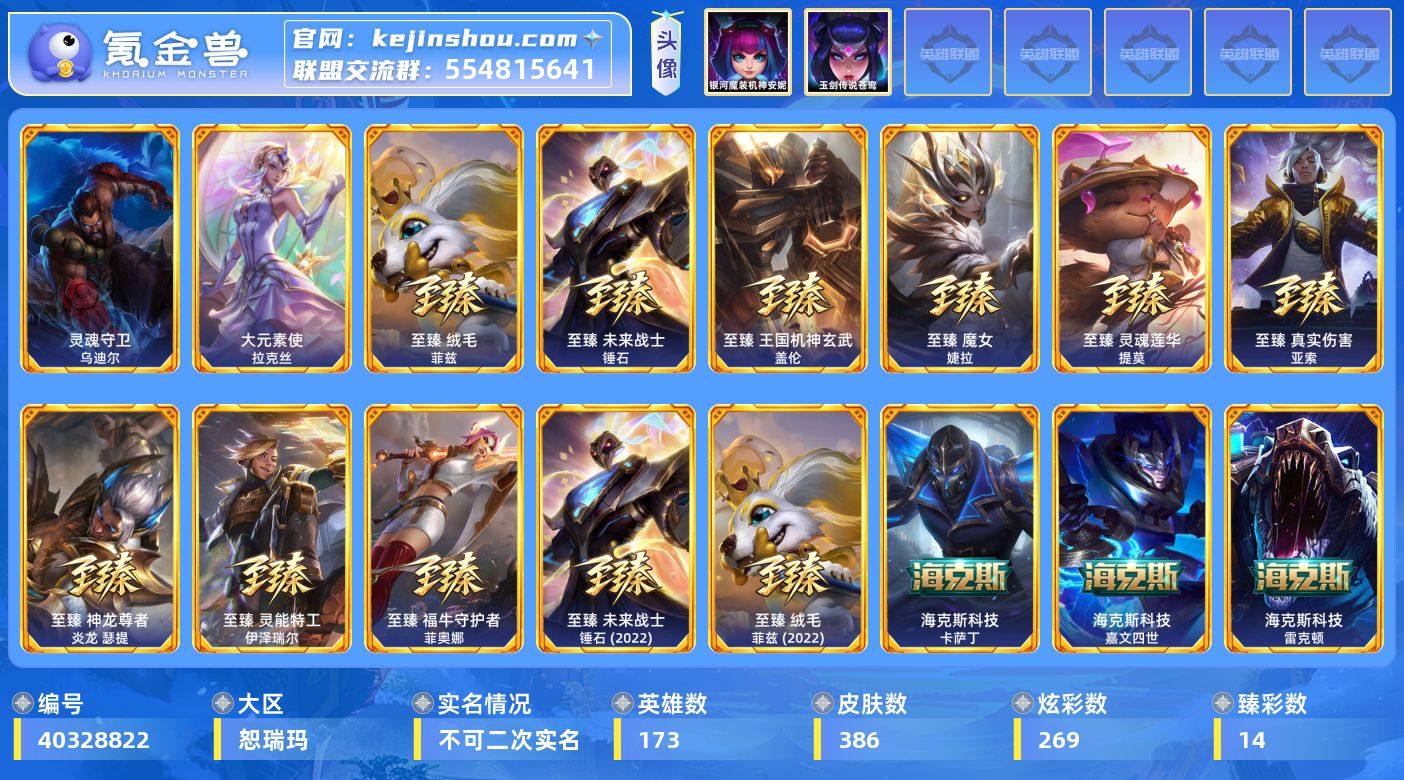 【LDC6746】173英雄/386皮肤/...