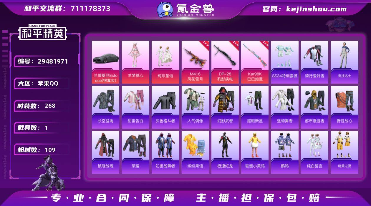 2粉装 3特效枪 1载具 11印记 可二次...