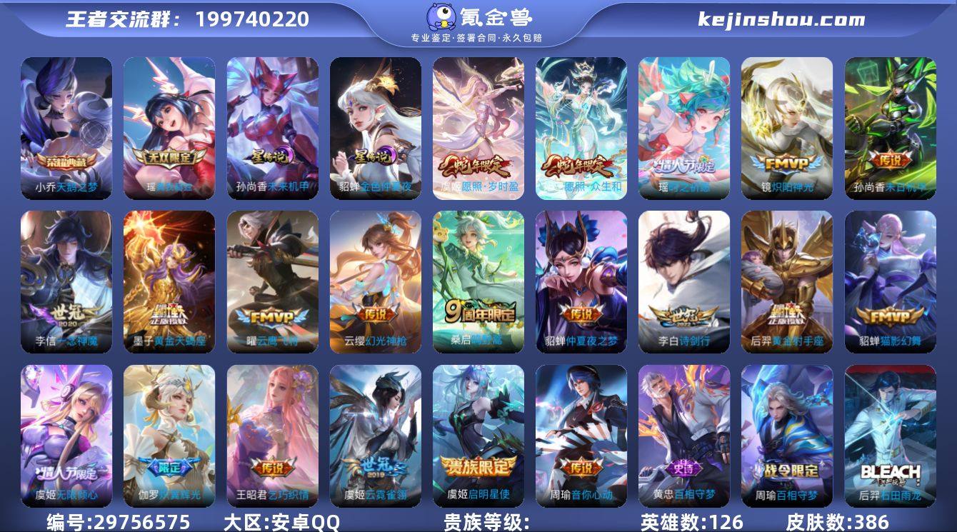 125英雄-385皮肤-小乔典藏 瑶无双 ...