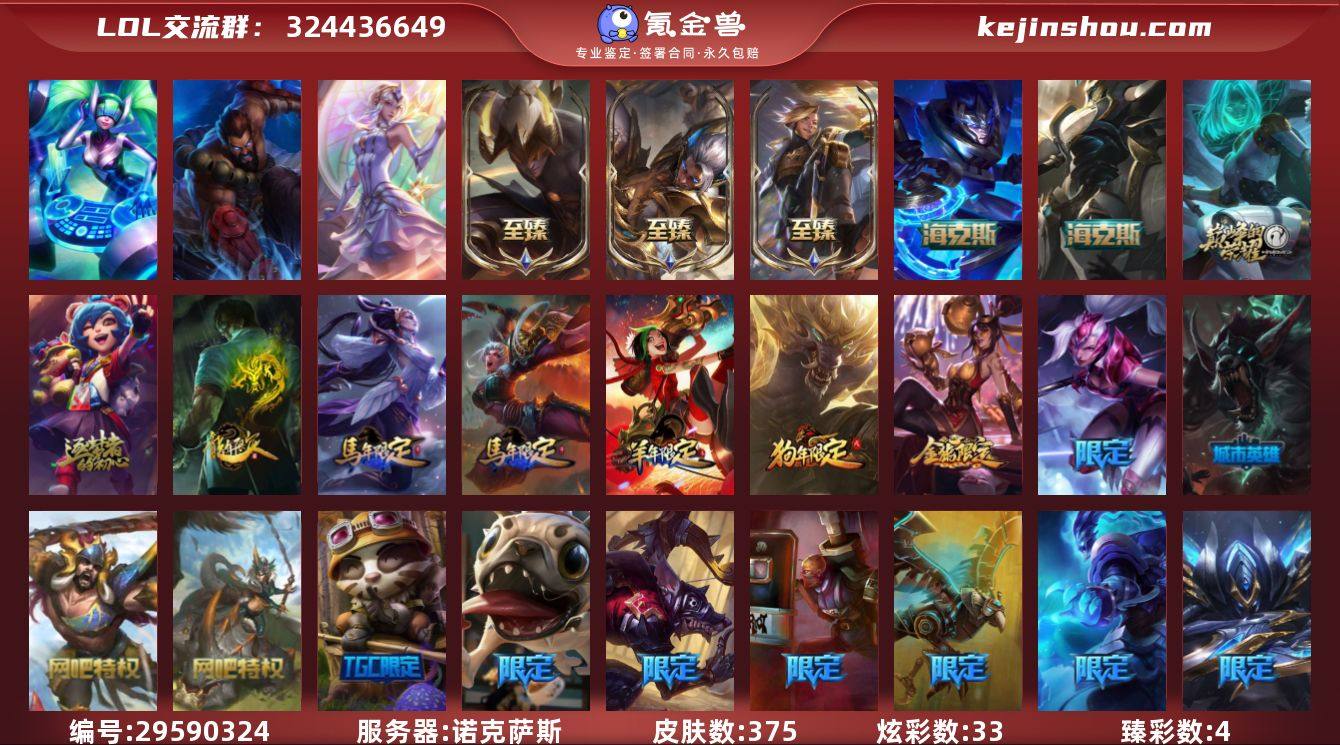 【LSA1072】163英雄/375皮肤/...