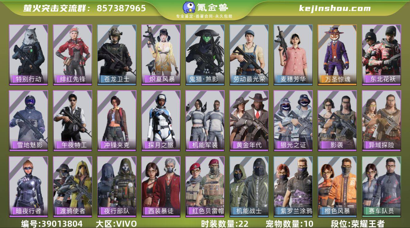 时装数:22 宠物数量:10 特别行动，绯...