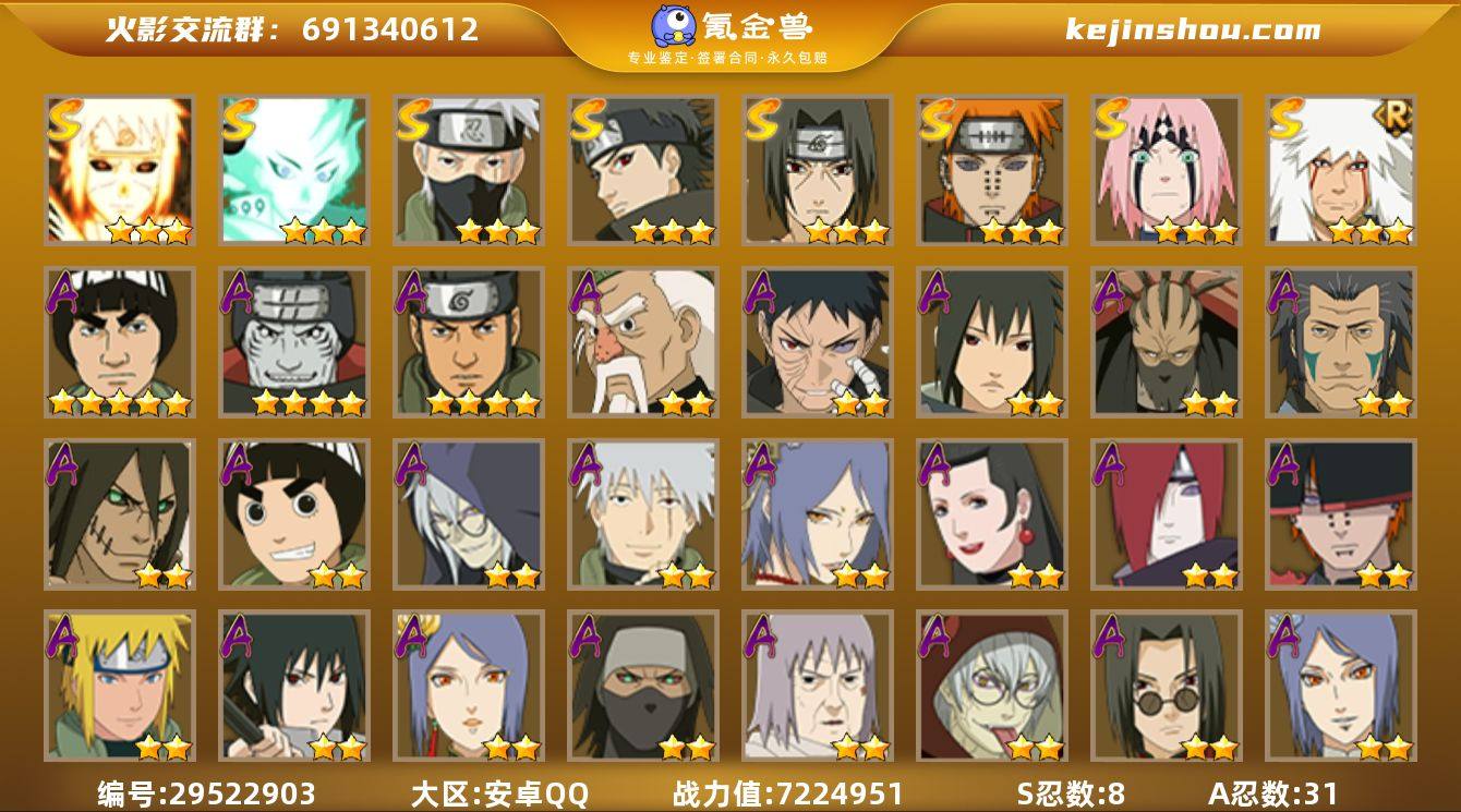 贵族等级:V11 战力值:7224951 ...