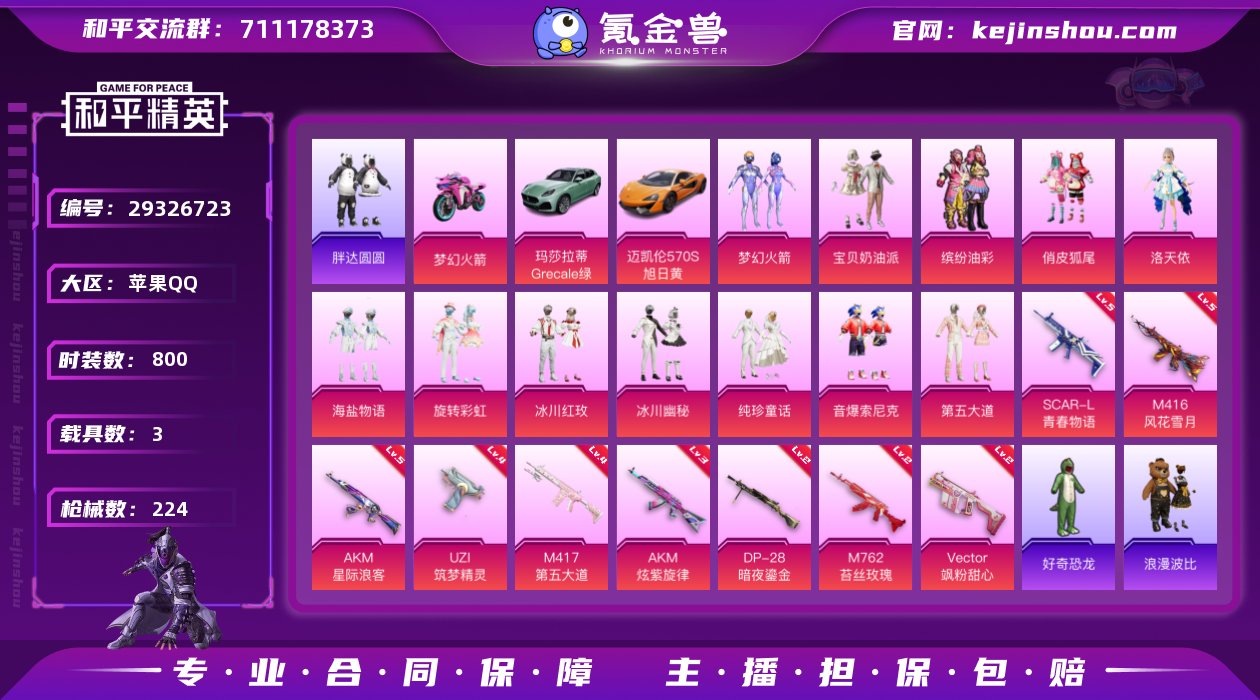 实名: 可修改 时装数: 800 载具数:...