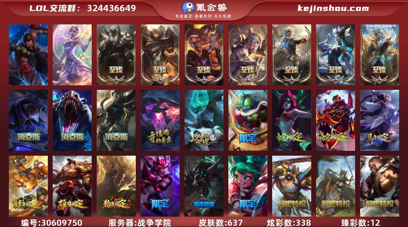 t32296【战争学院】 637皮肤 33...