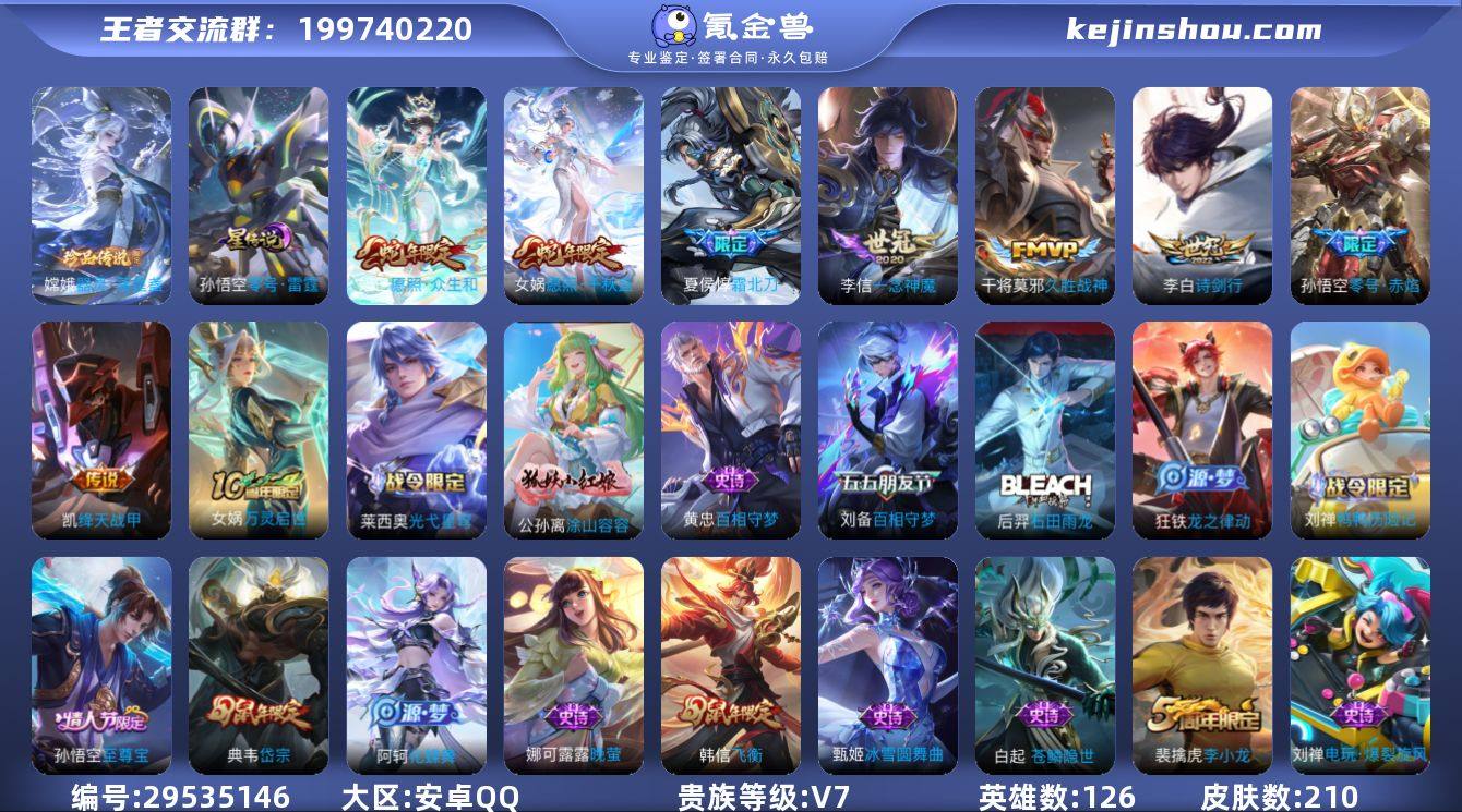 126英雄-210皮肤-【1典藏(未兑换)...