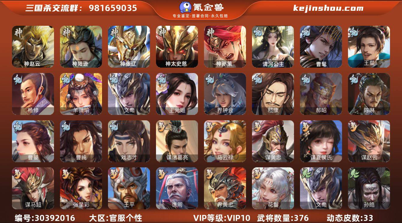 官阶:大将军;VIP等级:VIP10;史诗...