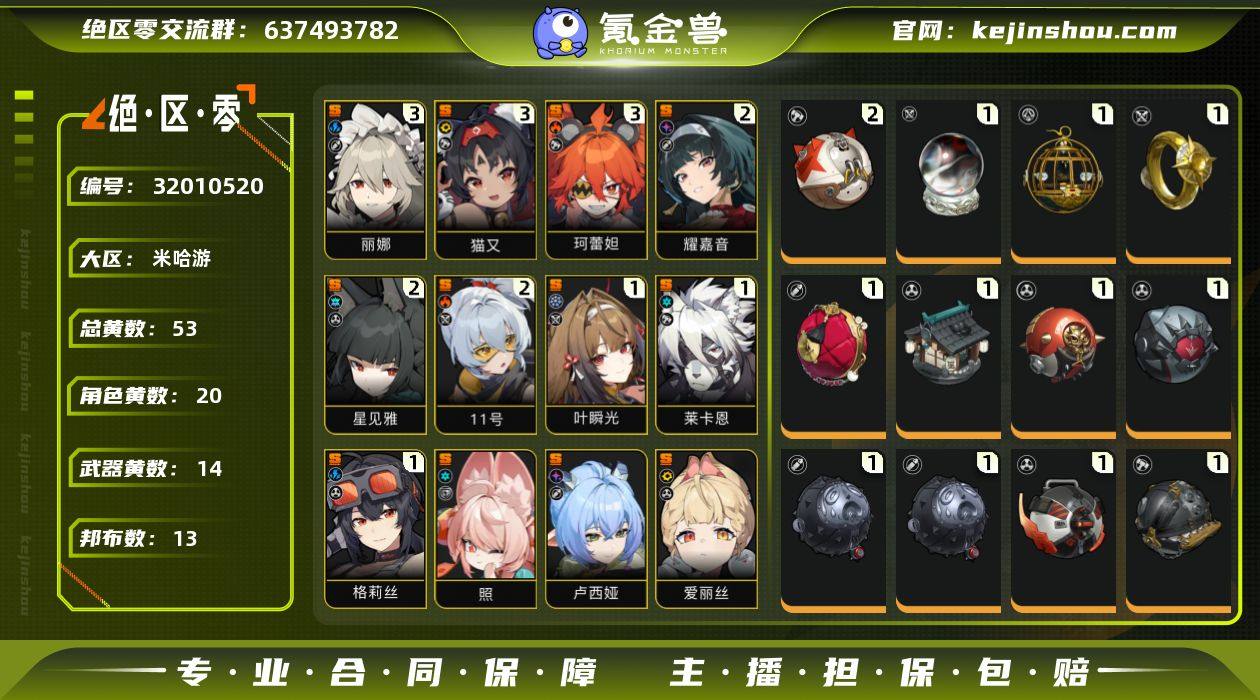 冒险等级:60 总黄数:53 五星角色数:...