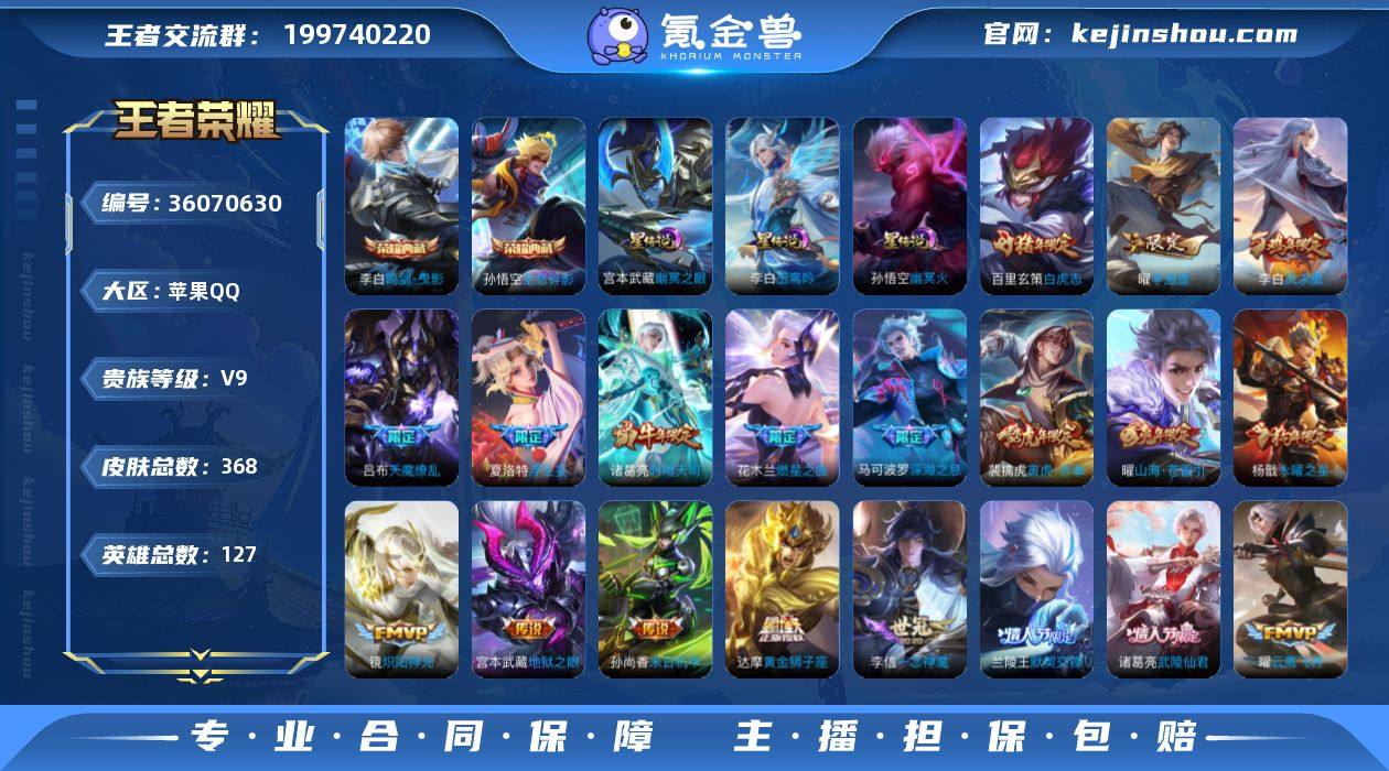实名: 可修改 贵族等级: V9 英雄数:...
