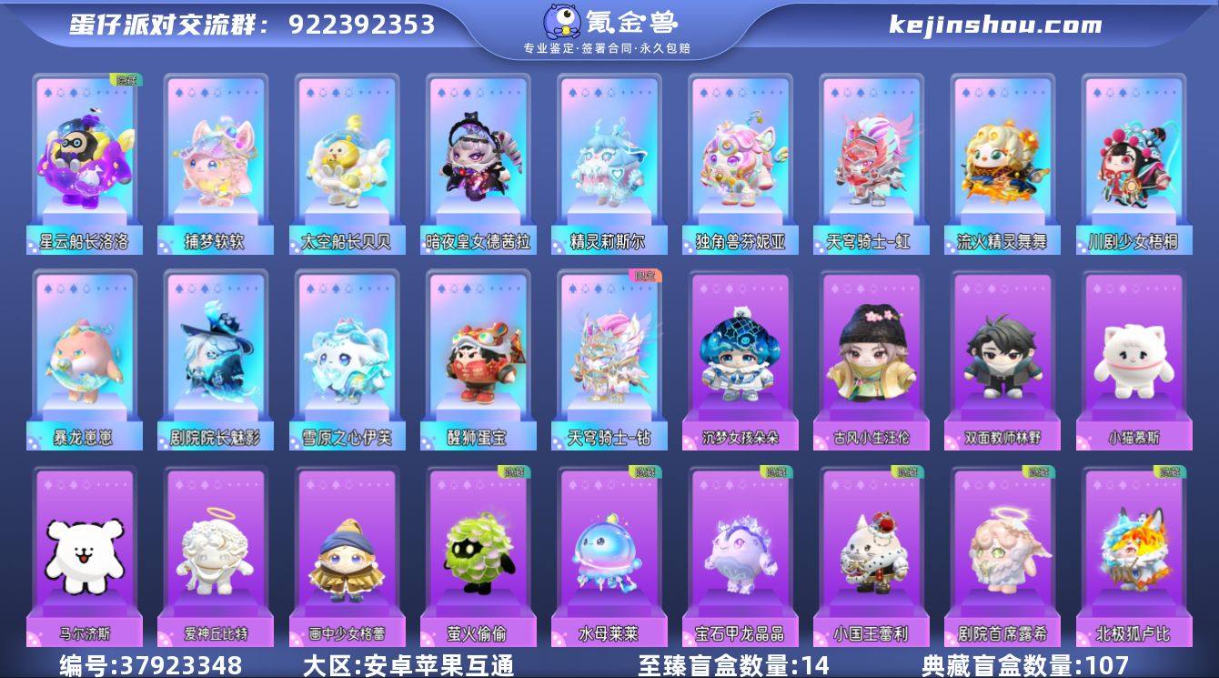 潮流度:171994 等级:86 至臻盲盒...