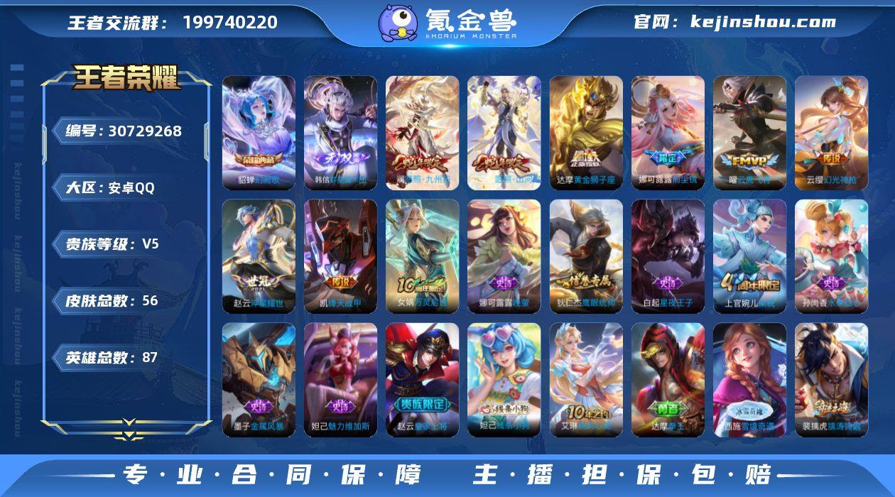 安卓Q-V5-至尊星耀IV段位-87英雄-...