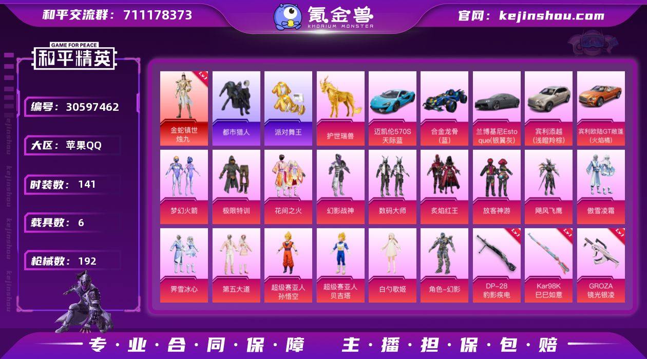 【1红装金鞋都市男神6载具15粉装12特效...