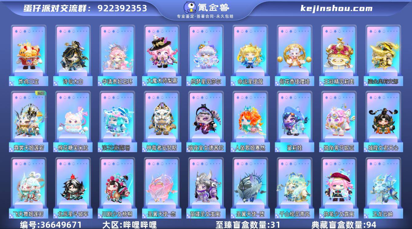 潮流度:248425 等级:99 至臻盲盒...