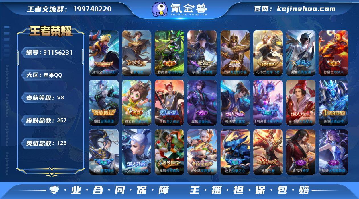 【XY394】贵族8/皮肤257/典藏1/...