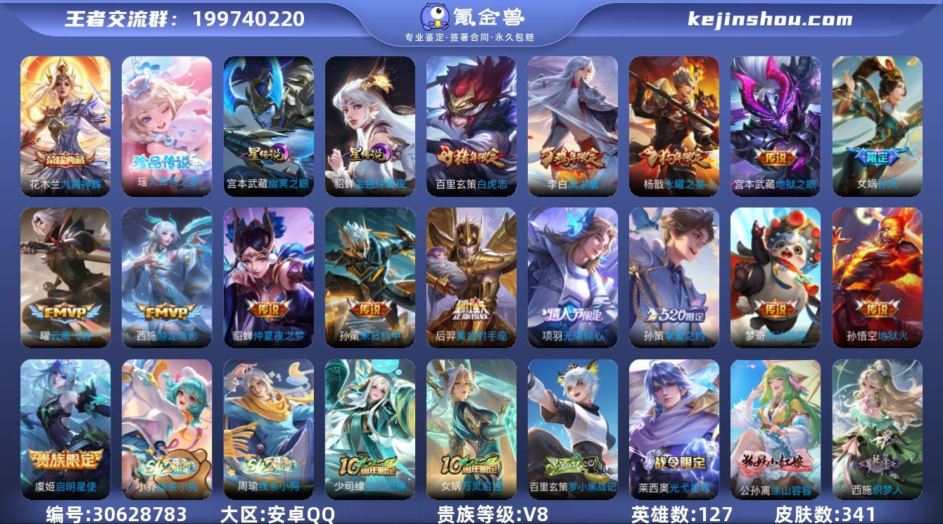 127英雄-341皮肤--V8-1典藏1珍...