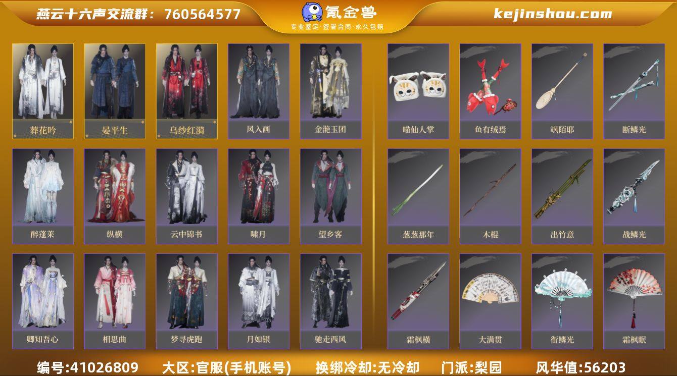 已用八音窍数量:4 风华值:56203 葬...