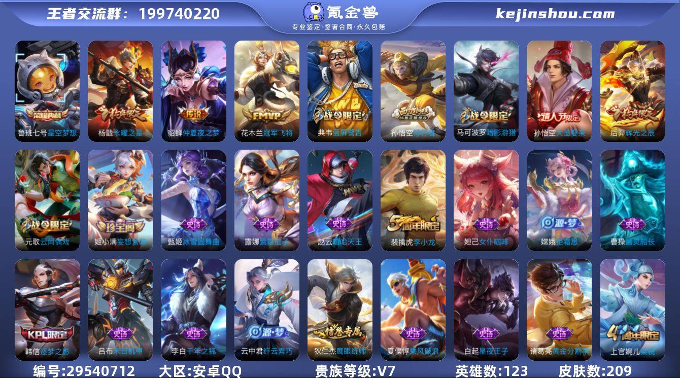 【特价出售】安卓q-V-209皮肤1典藏3...