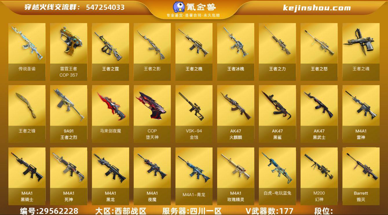 西部战区爆破生化号可以排位四川一区王者之魄...