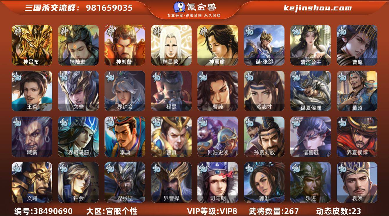 VIP等级: VIP8 官阶: 骠骑将军 ...