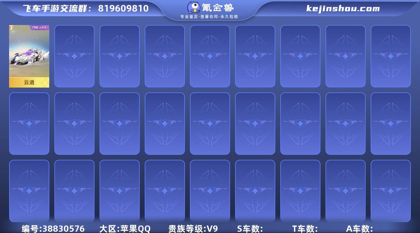 贵族等级:V9 云逍 卖家说:一辆T车 还...