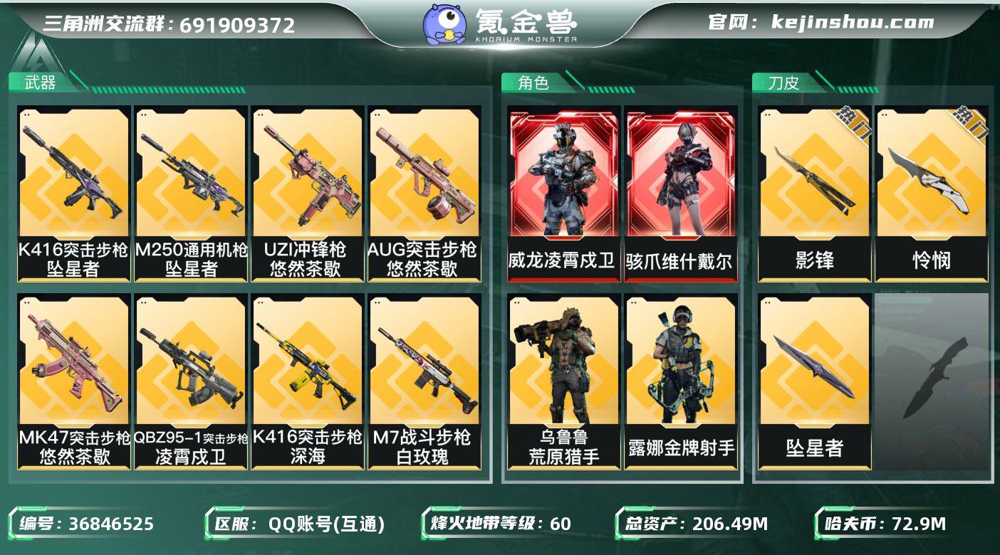实名: 不可修改 烽火地带段位: 黑鹰 全...