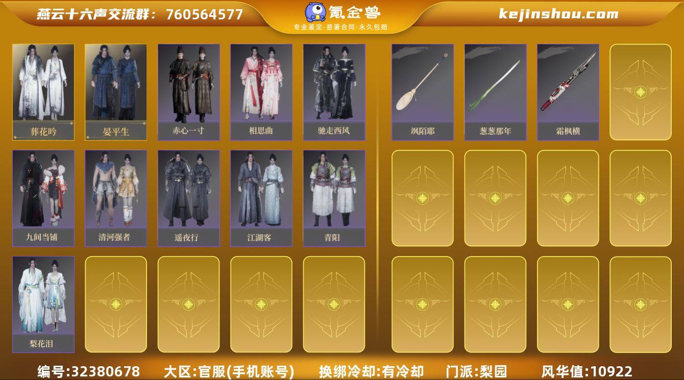 已用八音窍数量:0 风华值:10922 葬...