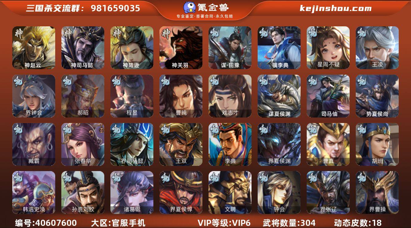 VIP等级: VIP6 官阶: 骠骑将军 ...