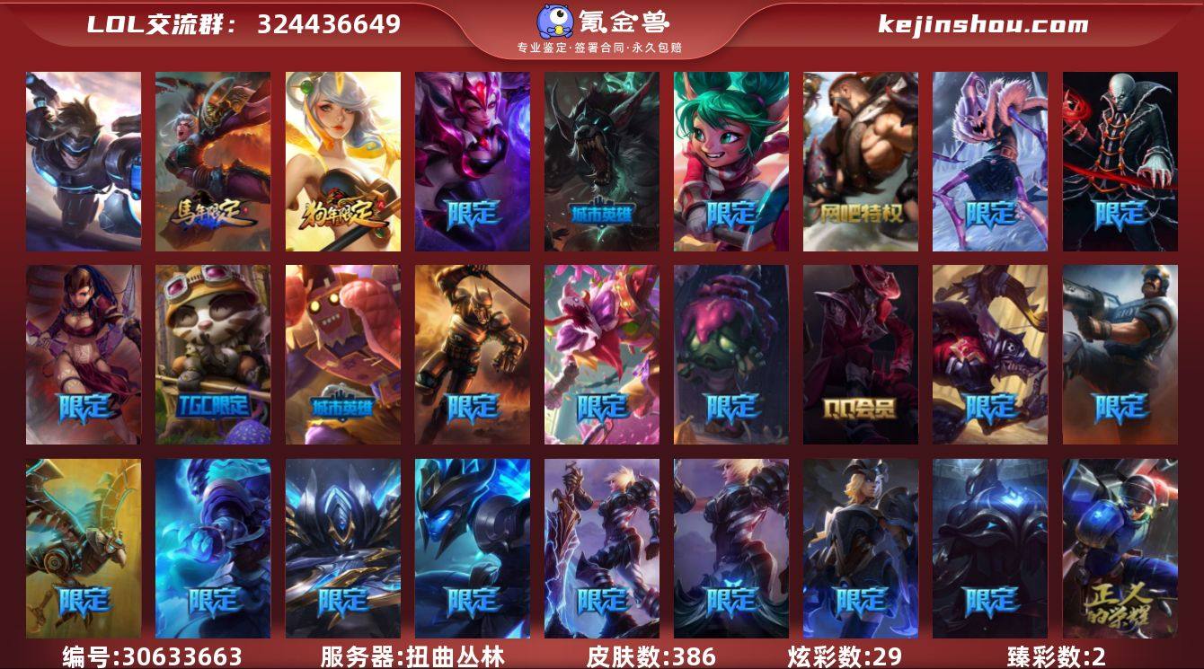 t34191【扭曲丛林】386皮肤 29炫...