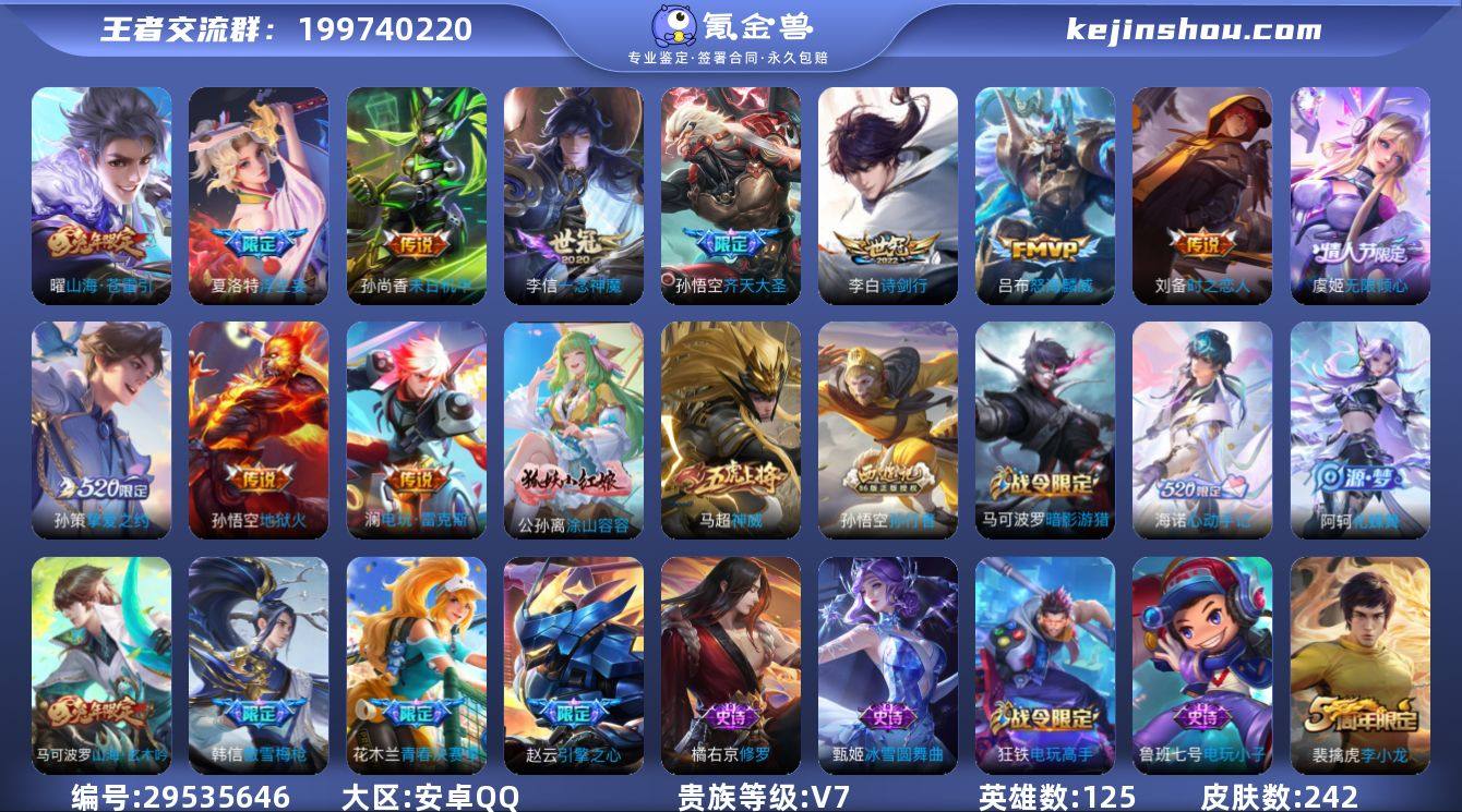 125英雄-242皮肤-V7 12传说 1...