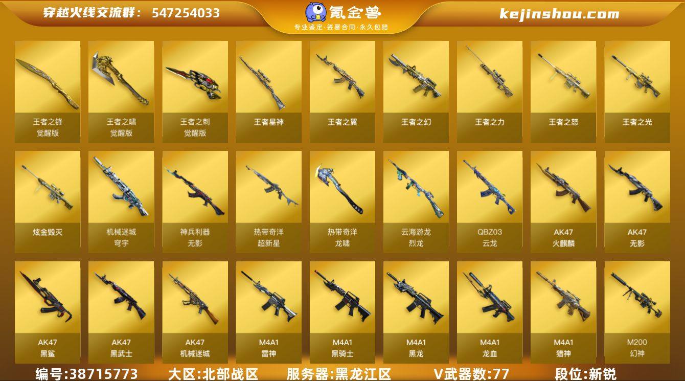 黑龙江区-83V-10王者武器数-1炫金武...