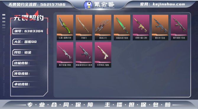 Lv100|铂金I， 刀皮数量4，枪皮数量...