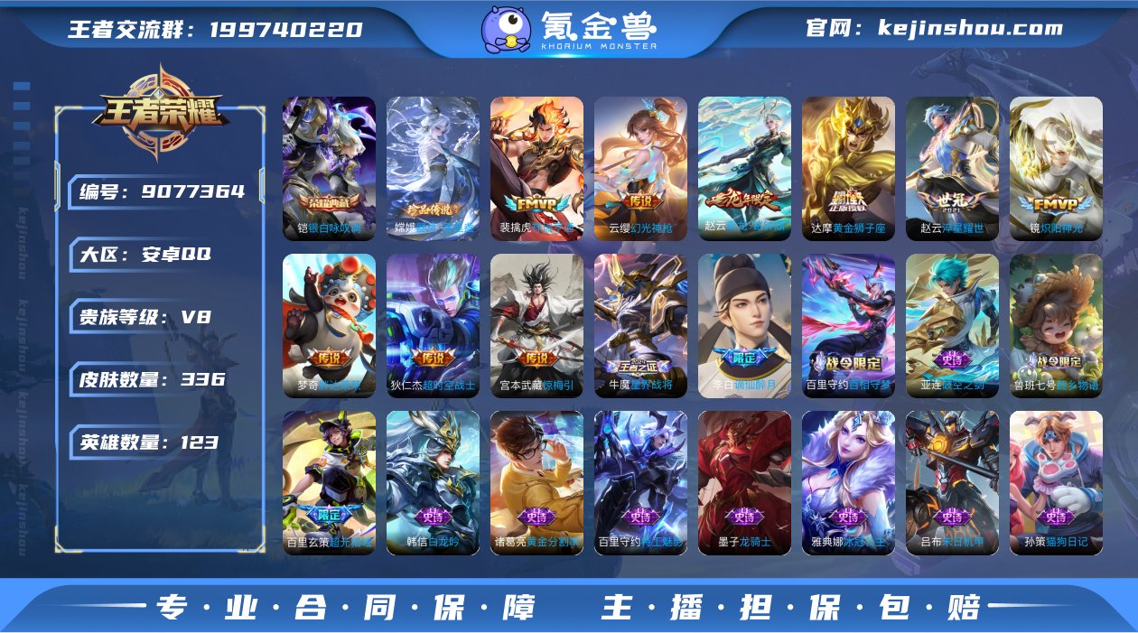 【男神号 无双螭龙剑336皮肤1典藏1珍品...