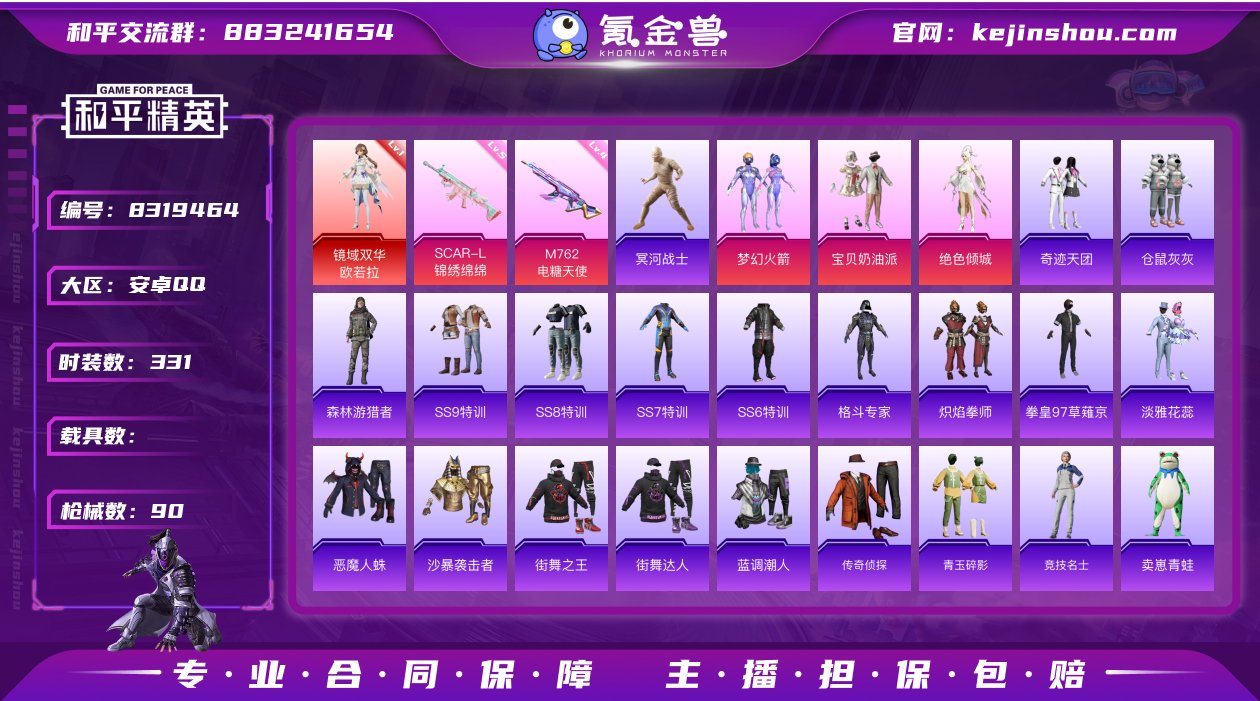 1红装3粉装2特效枪 实名: 可修改 时装...