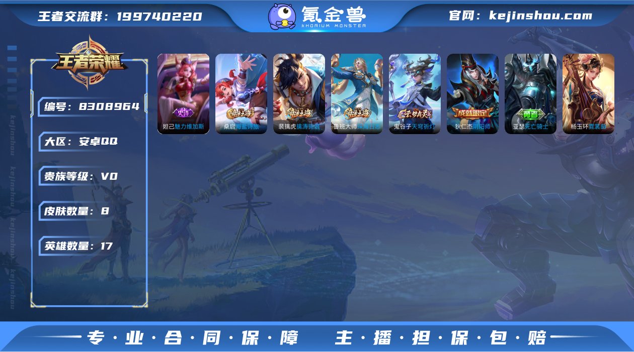 实名: 可修改 贵族等级: V0 英雄数:...