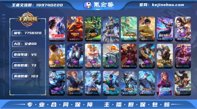 【V5 鲁班珍品 3传说 14史诗】73皮...