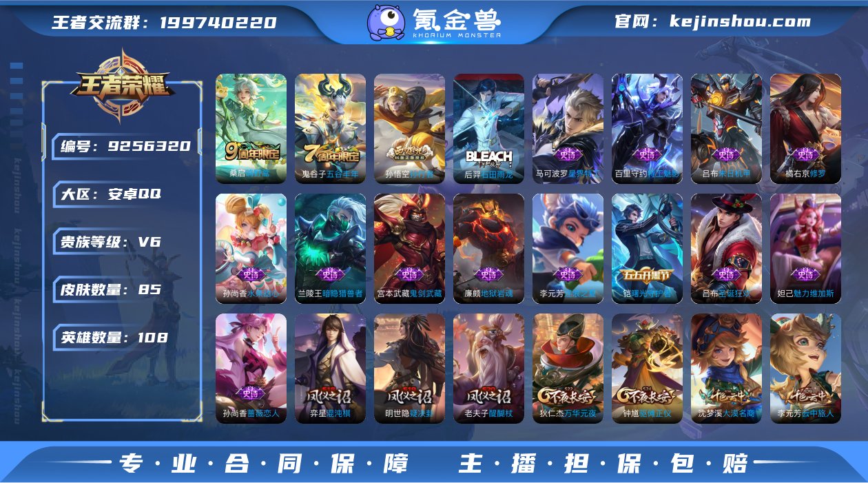 实名: 可修改 贵族等级: V6 英雄数:...