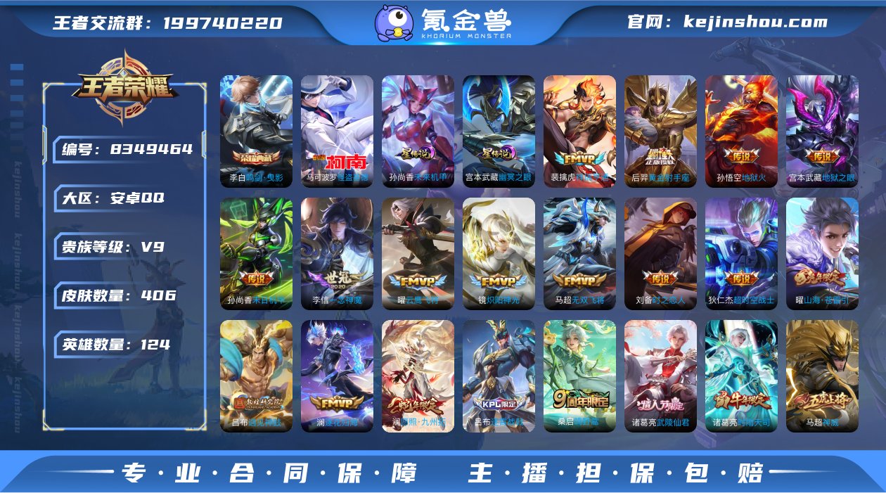AL600773王者印记20 史诗皮肤数1...