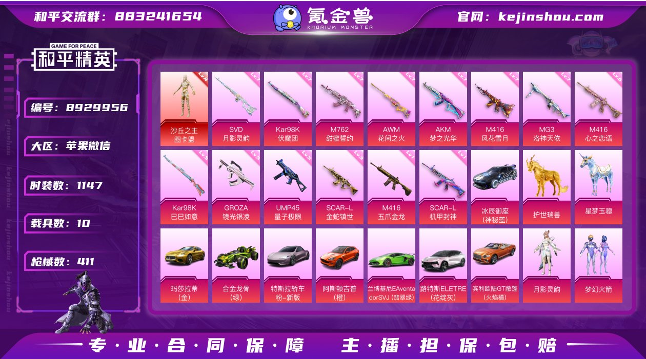 实名: 可修改 时装数: 1147 载具数...