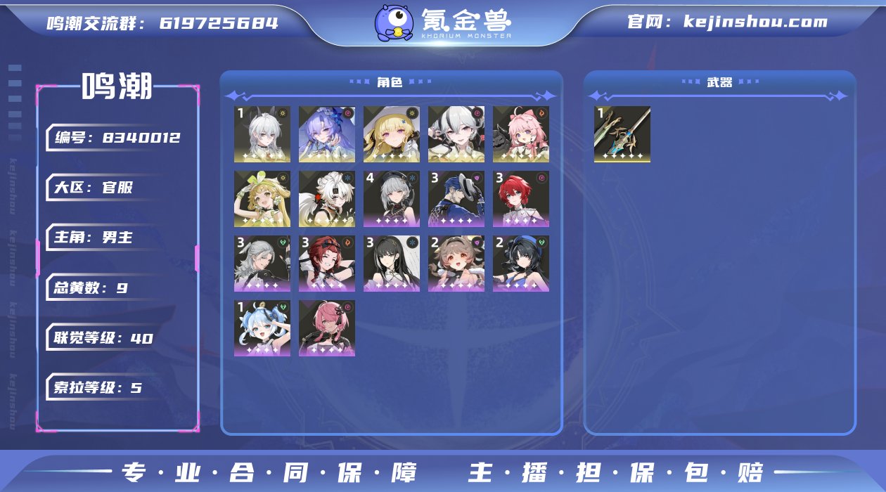 总黄数: 9 联觉等级: 40 拥有五星共...