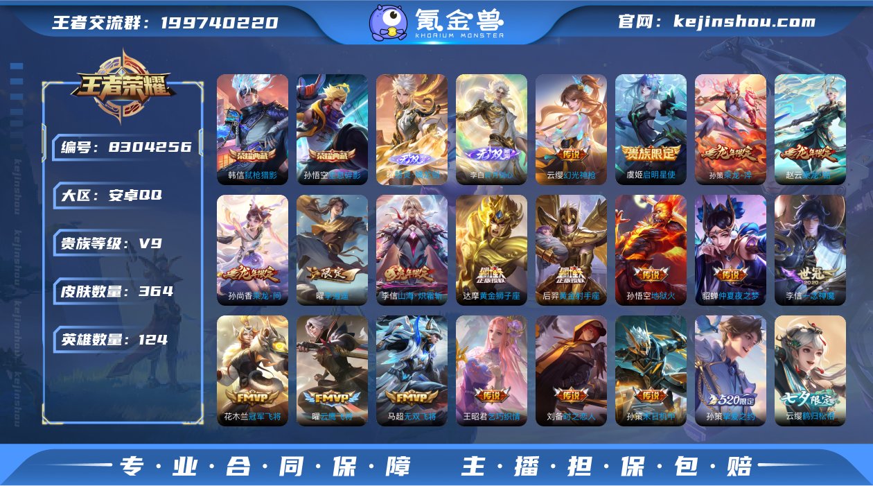 实名: 可修改 贵族等级: V9 英雄数:...