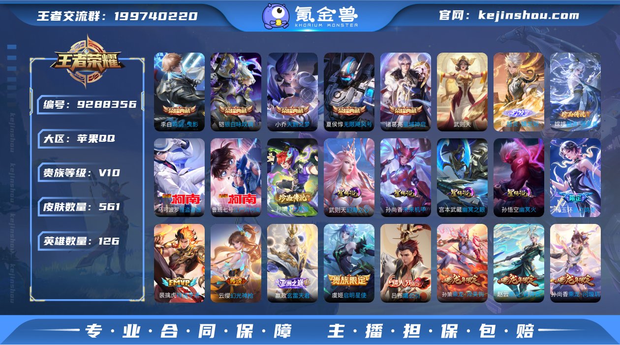 可二次554皮肤125英雄V10~6典藏4...